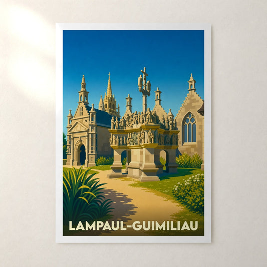 Affiche Lampaul-Guimiliau – sans cadre, accrochée au mur