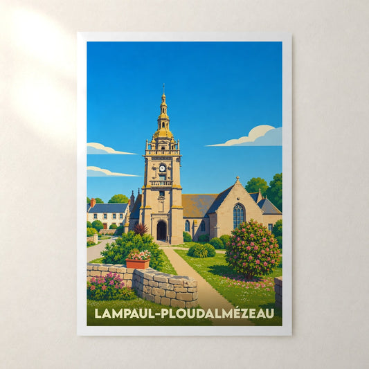 Affiche Lampaul-Ploudalmézeau – sans cadre, accrochée au mur