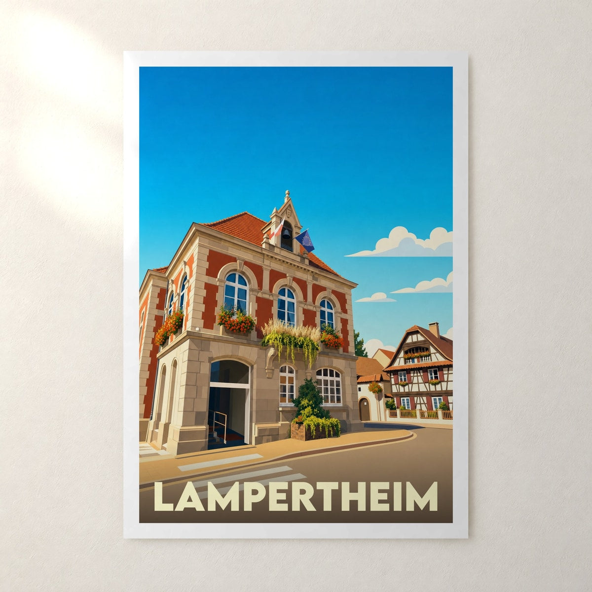 Affiche Lampertheim – sans cadre, accrochée au mur