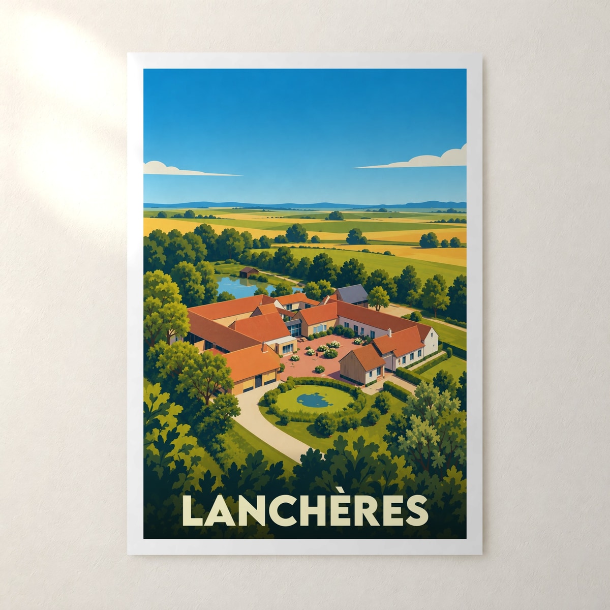 Affiche Lanchères – sans cadre, accrochée au mur