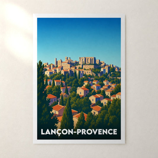 Affiche Lançon-Provence – sans cadre, accrochée au mur