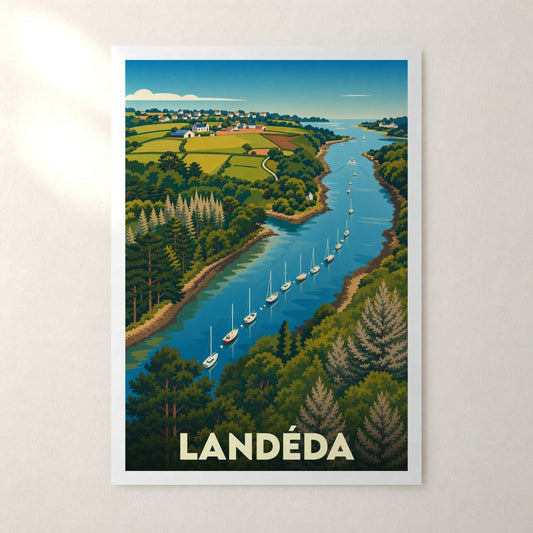 Affiche Landéda – sans cadre, accrochée au mur