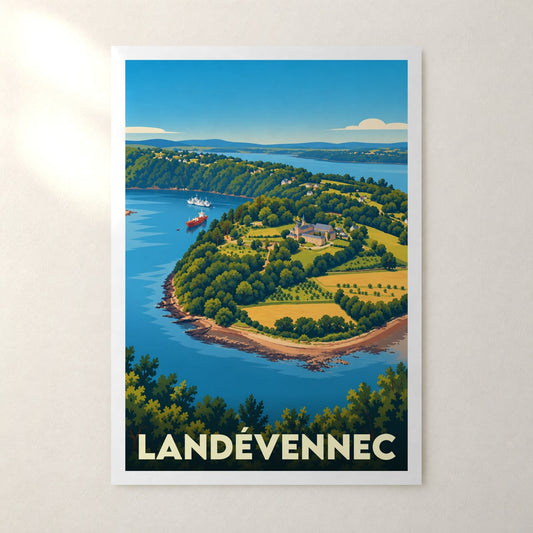 Affiche Landévennec – sans cadre, accrochée au mur