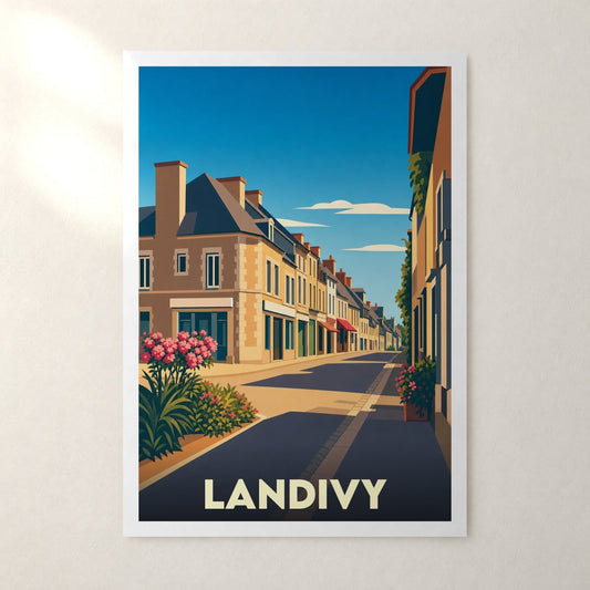 Affiche Landivy – sans cadre, accrochée au mur
