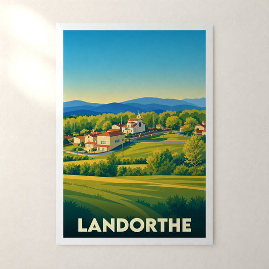 Affiche Landorthe – sans cadre, accrochée au mur