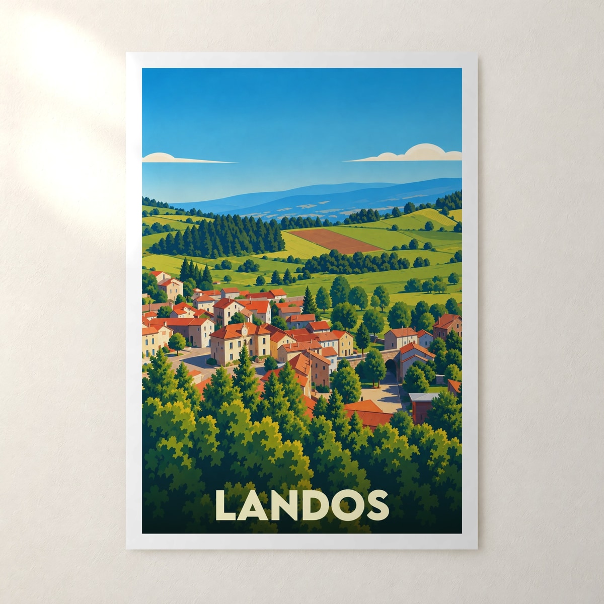 Affiche Landos – sans cadre, accrochée au mur