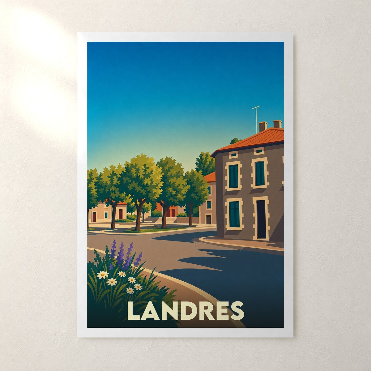 Affiche Landres – sans cadre, accrochée au mur