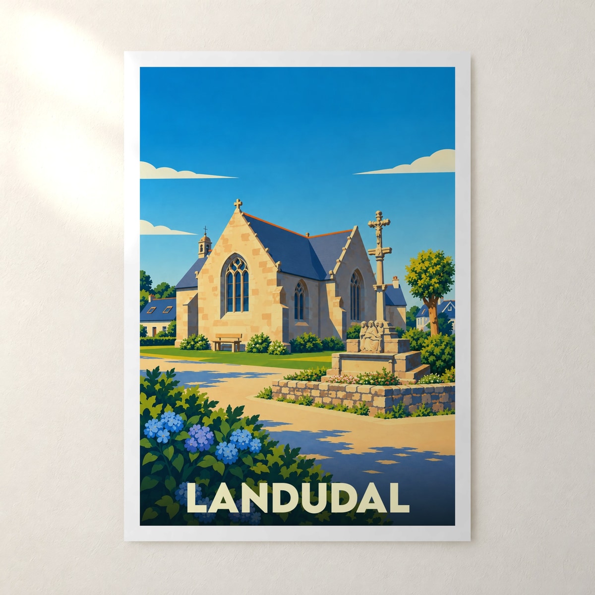 Affiche Landudal – sans cadre, accrochée au mur