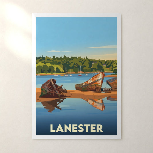 Affiche Lanester – sans cadre, accrochée au mur