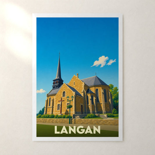 Affiche Langan – sans cadre, accrochée au mur