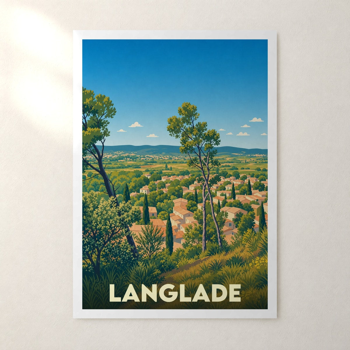 Affiche Langlade – sans cadre, accrochée au mur