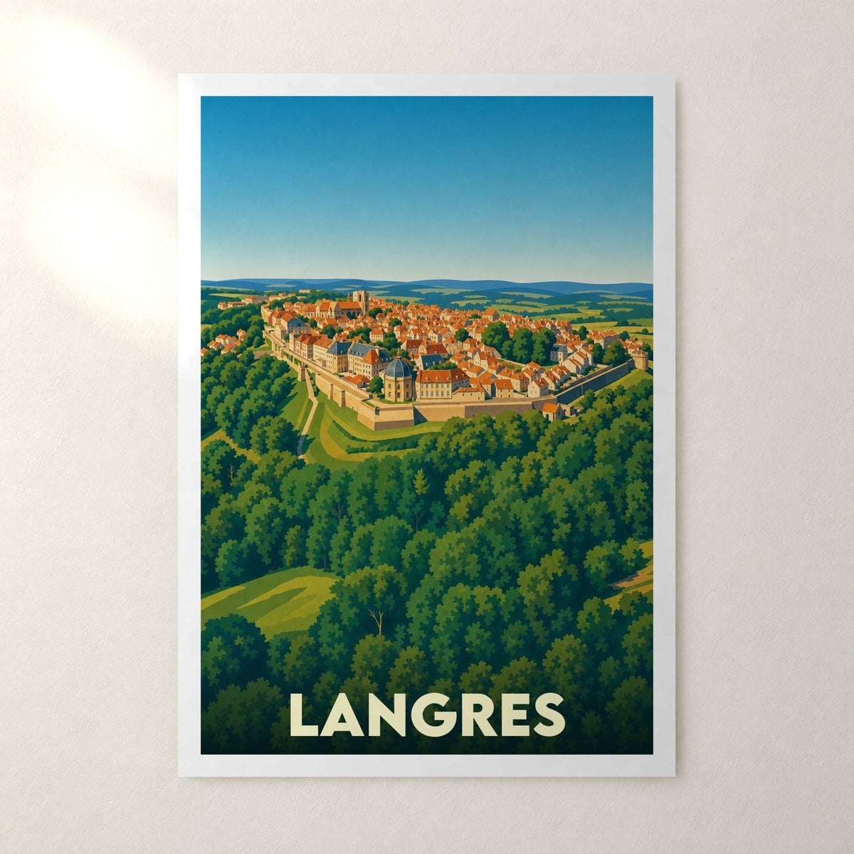 Affiche Langres – sans cadre, accrochée au mur