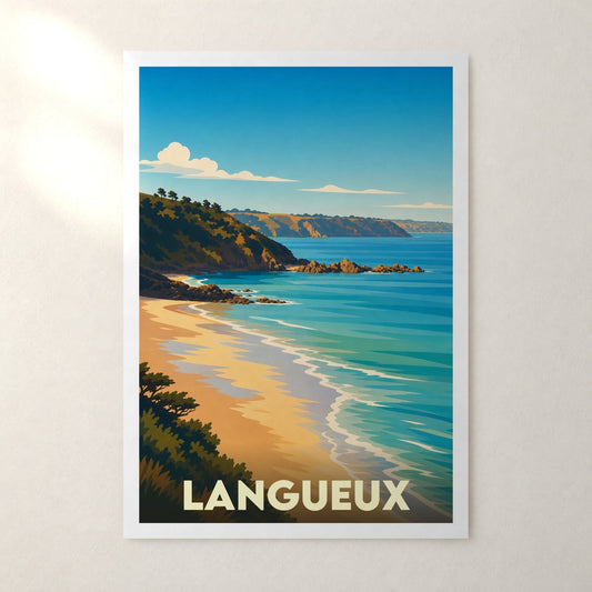 Affiche Langueux – sans cadre, accrochée au mur