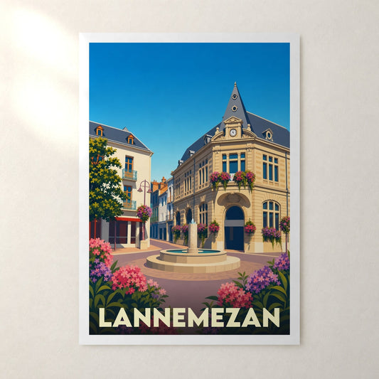 Affiche Lannemezan – sans cadre, accrochée au mur