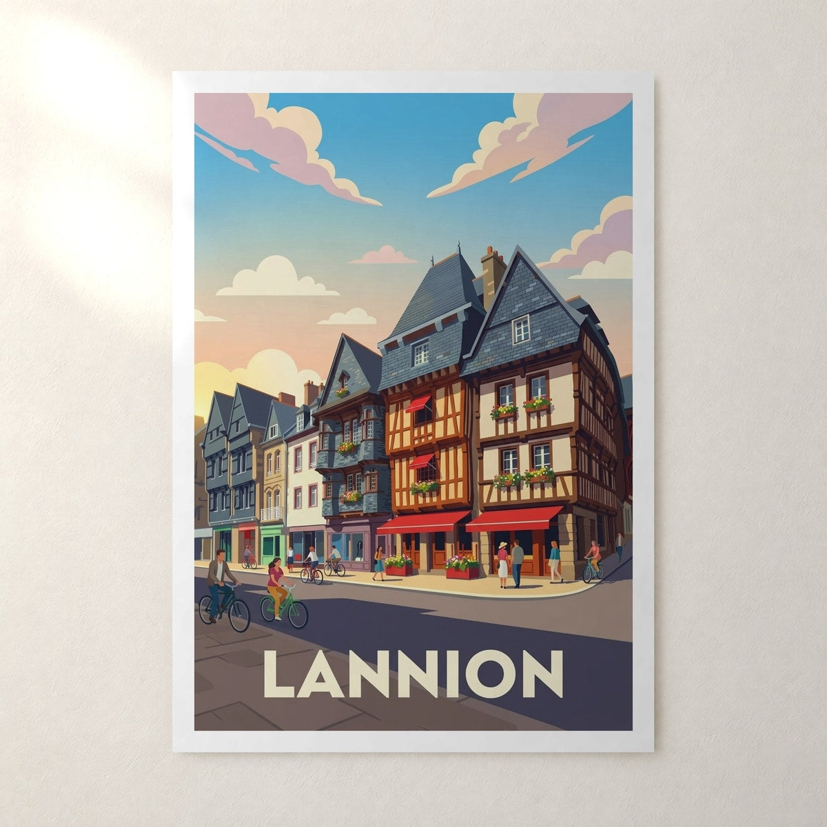 Affiche Lannion – sans cadre, accrochée au mur