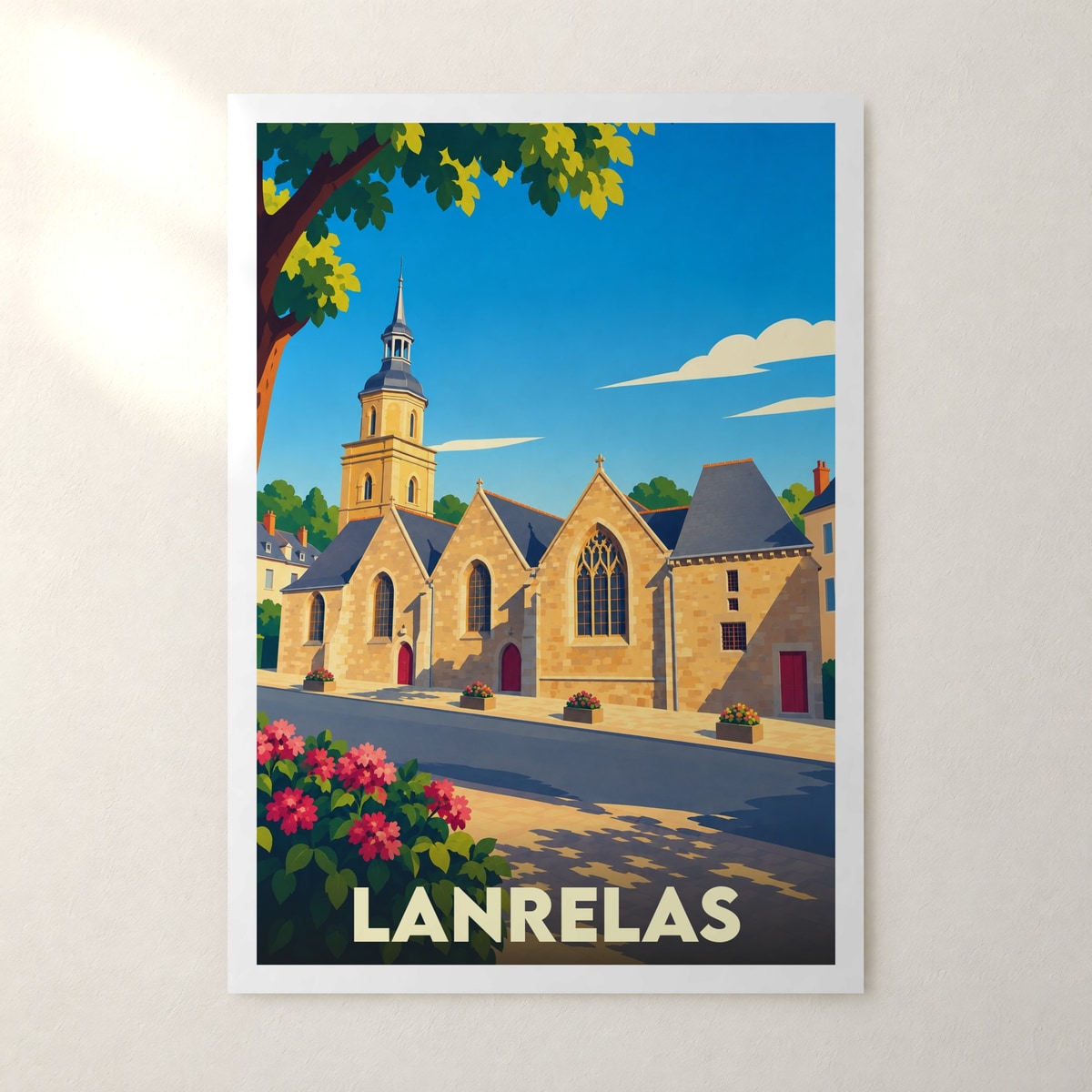 Affiche Lanrelas – sans cadre, accrochée au mur