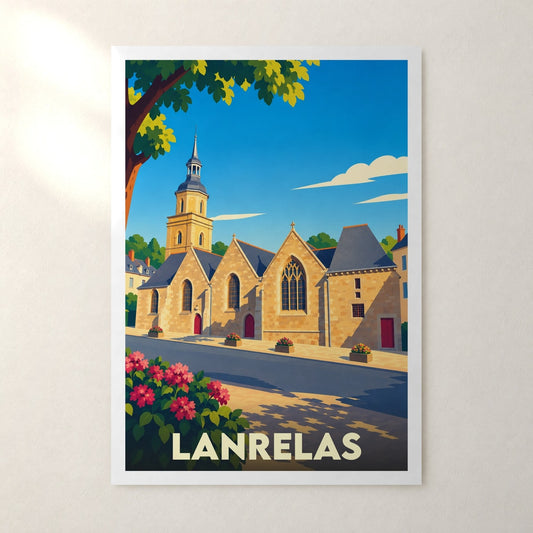 Affiche Lanrelas – sans cadre, accrochée au mur
