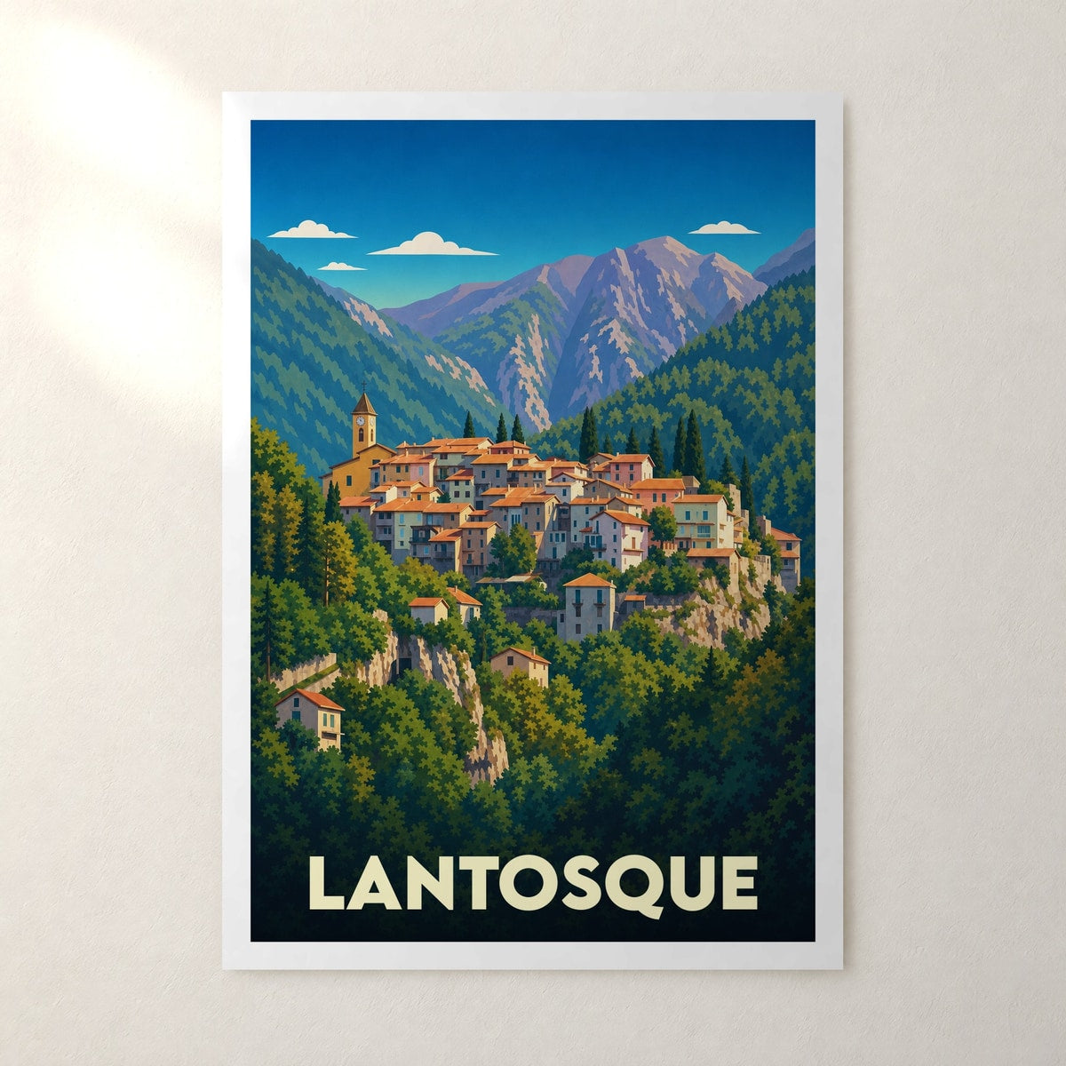 Affiche Lantosque – sans cadre, accrochée au mur