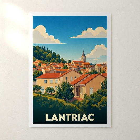 Affiche Lantriac – sans cadre, accrochée au mur