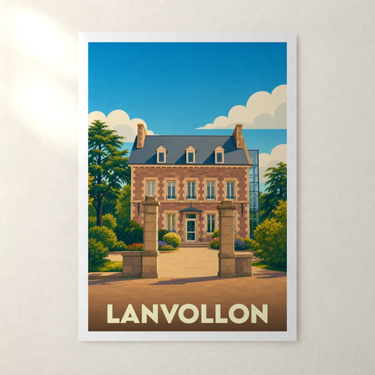 Affiche Lanvollon – sans cadre, accrochée au mur