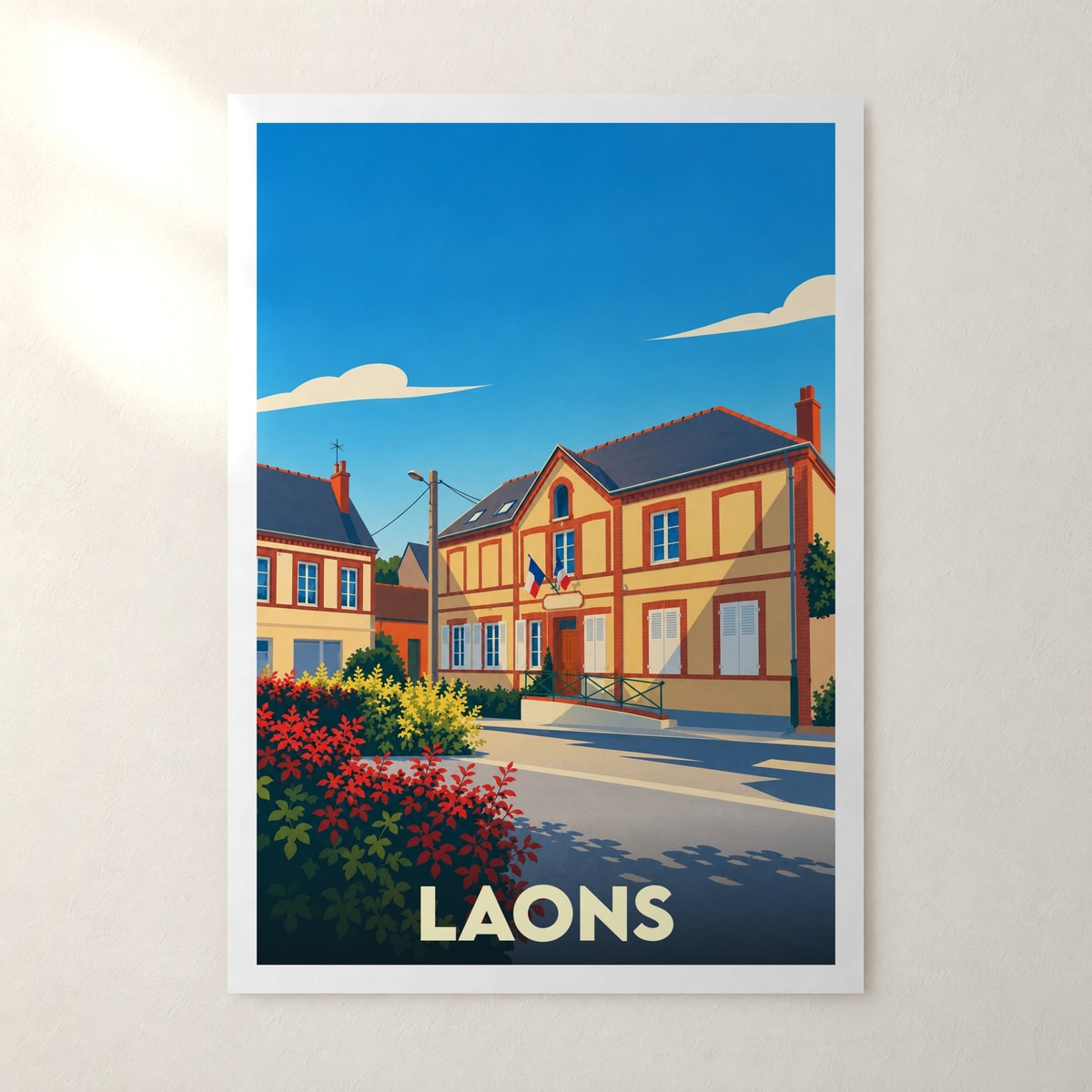 Affiche Laons – sans cadre, accrochée au mur