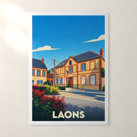 Affiche Laons – sans cadre, accrochée au mur