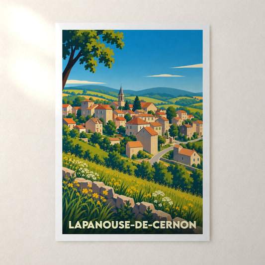 Affiche Lapanouse-de-Cernon – sans cadre, accrochée au mur
