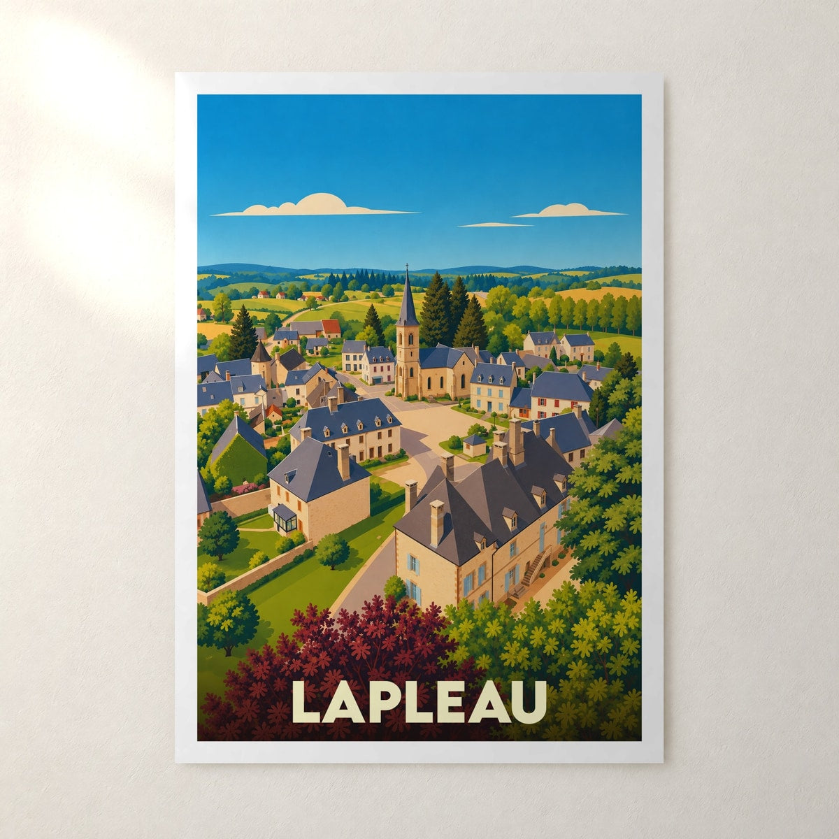 Affiche Lapleau – sans cadre, accrochée au mur