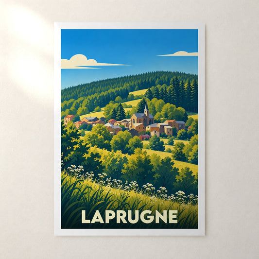 Affiche Laprugne – sans cadre, accrochée au mur