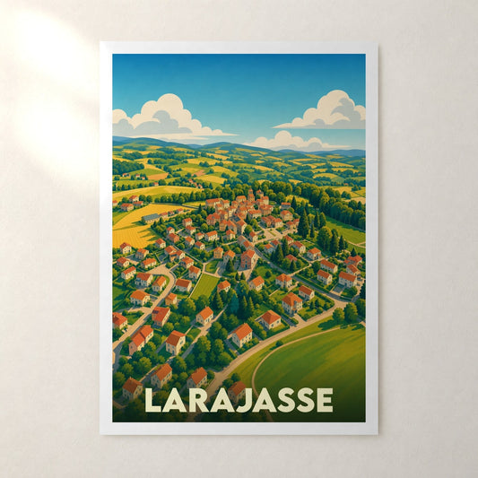Affiche Larajasse – sans cadre, accrochée au mur