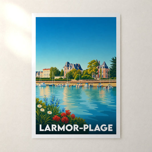 Affiche Larmor-Plage – sans cadre, accrochée au mur