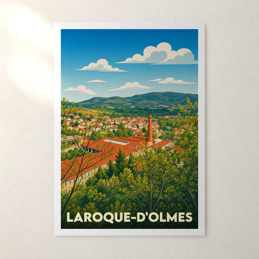 Affiche Laroque-d'Olmes – sans cadre, accrochée au mur