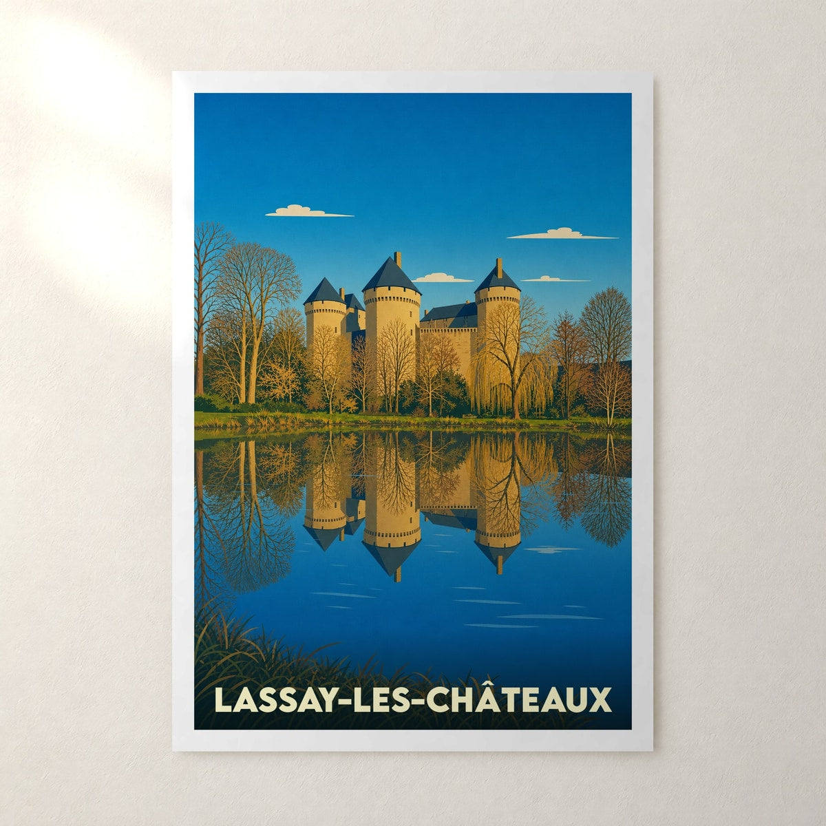 Affiche Lassay-les-Châteaux – sans cadre, accrochée au mur