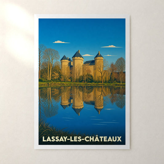 Affiche Lassay-les-Châteaux – sans cadre, accrochée au mur