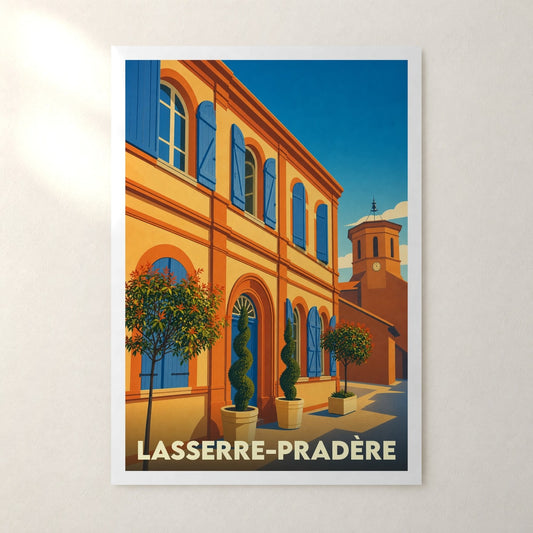 Affiche Lasserre-Pradère – sans cadre, accrochée au mur