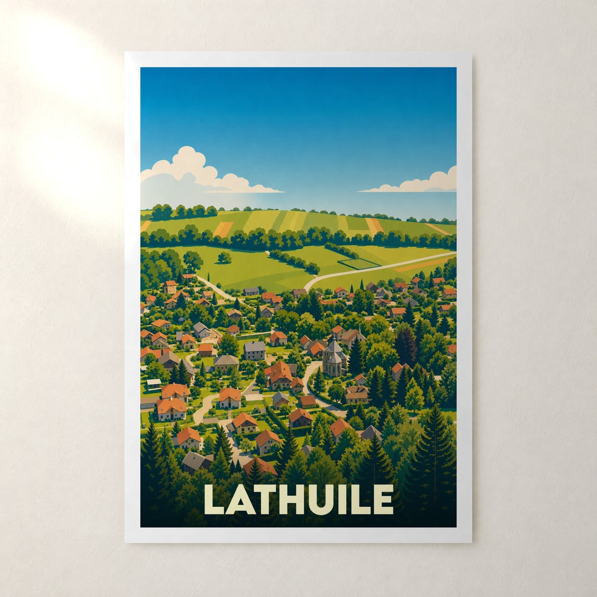 Affiche Lathuile – sans cadre, accrochée au mur