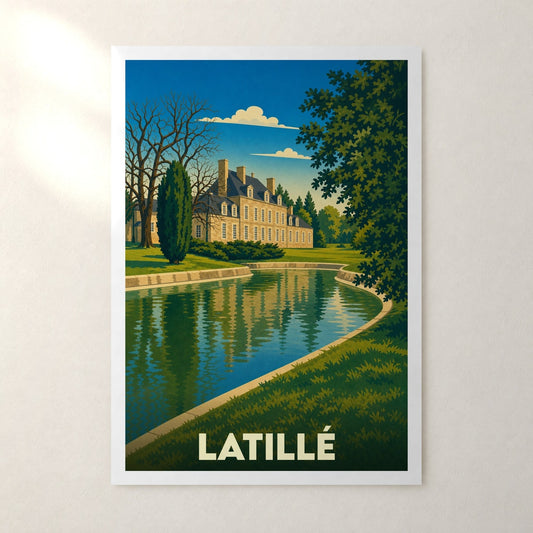 Affiche Latillé – sans cadre, accrochée au mur
