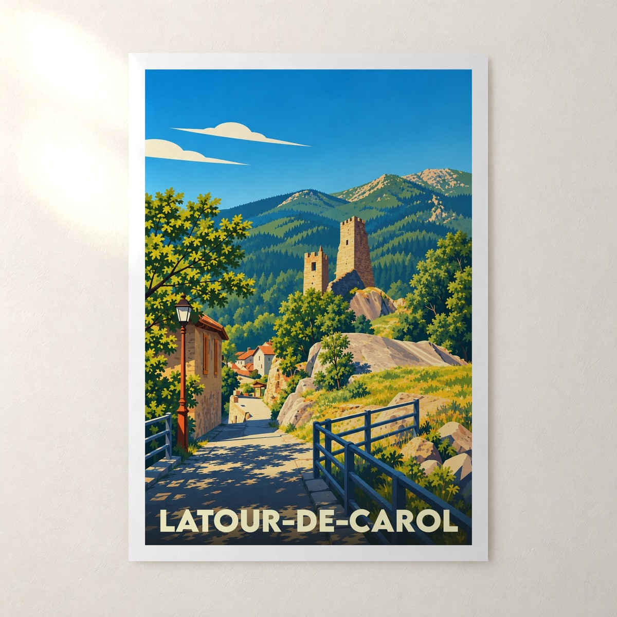 Affiche Latour-de-Carol – sans cadre, accrochée au mur