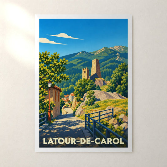 Affiche Latour-de-Carol – sans cadre, accrochée au mur