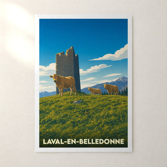 Affiche Laval-en-Belledonne – sans cadre, accrochée au mur