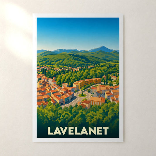Affiche Lavelanet – sans cadre, accrochée au mur