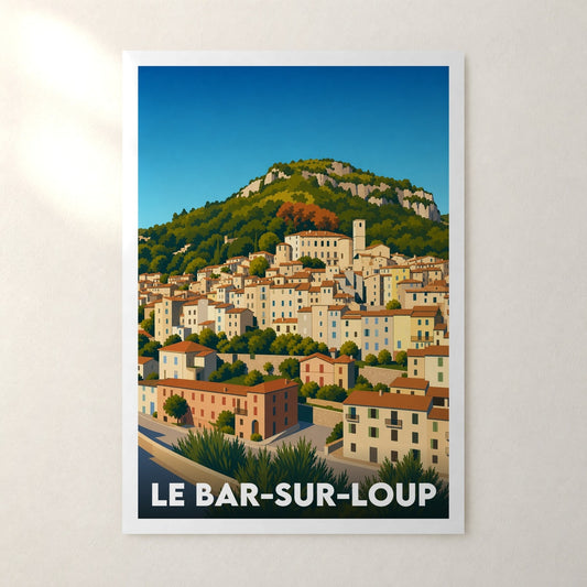 Affiche Le Bar-sur-Loup – sans cadre, accrochée au mur