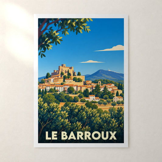 Affiche Le Barroux – sans cadre, accrochée au mur
