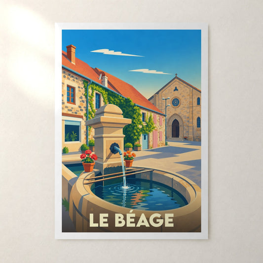 Affiche Le Béage – sans cadre, accrochée au mur