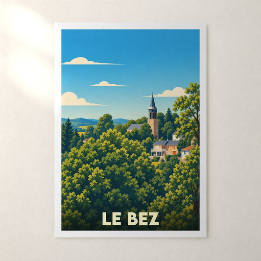 Affiche Le Bez – sans cadre, accrochée au mur