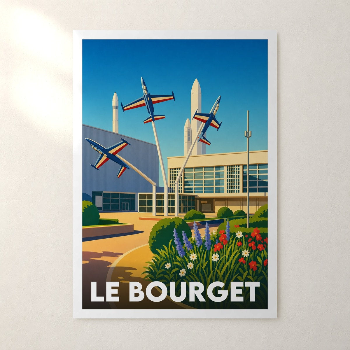 Affiche Le Bourget – sans cadre, accrochée au mur