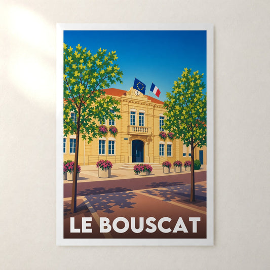 Affiche Le Bouscat – sans cadre, accrochée au mur