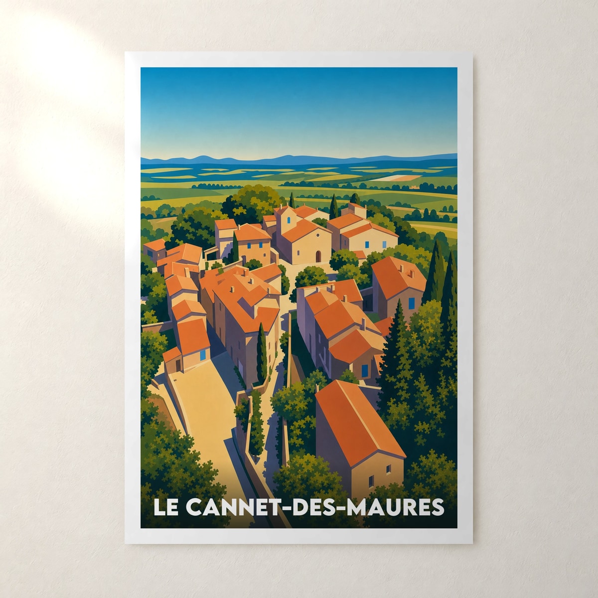 Affiche Le Cannet-des-Maures – sans cadre, accrochée au mur
