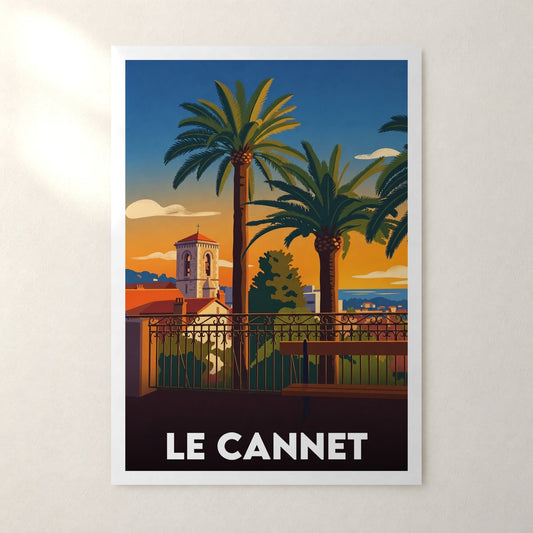 Affiche Le Cannet – sans cadre, accrochée au mur