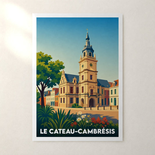 Affiche Le Cateau-Cambrésis – sans cadre, accrochée au mur